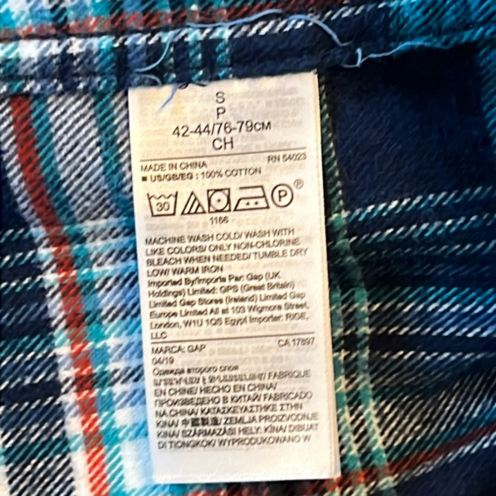 Men’s GAP Plaid Flannel Shirt Size S - Picture 10 of 10